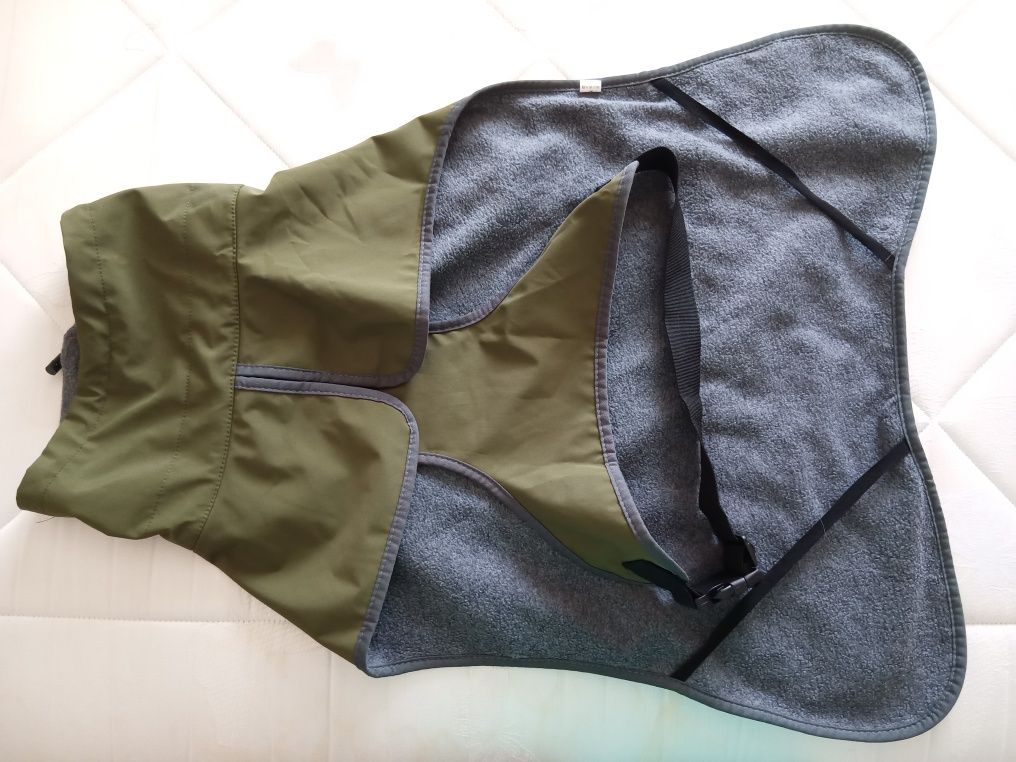 Cão: Capa para chuva com forro quente, tamanho L