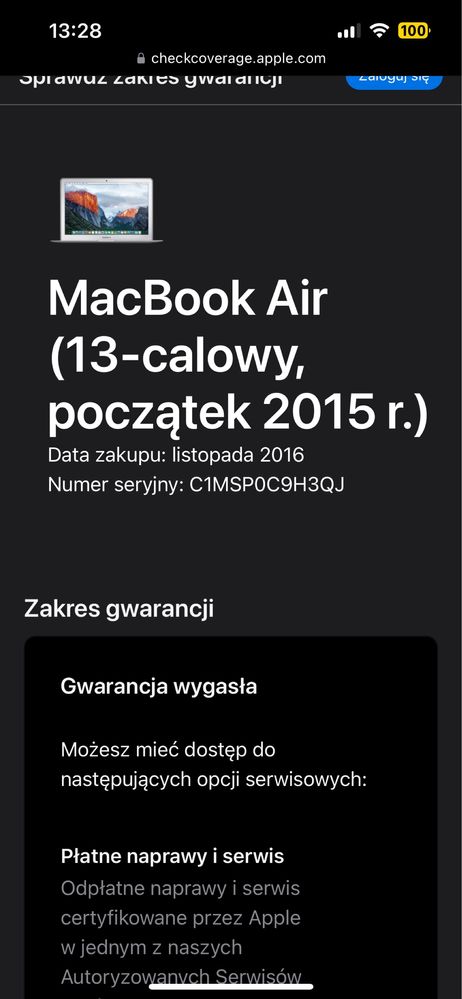 MacBook Air 13,3” A1466 i7 + MS Office