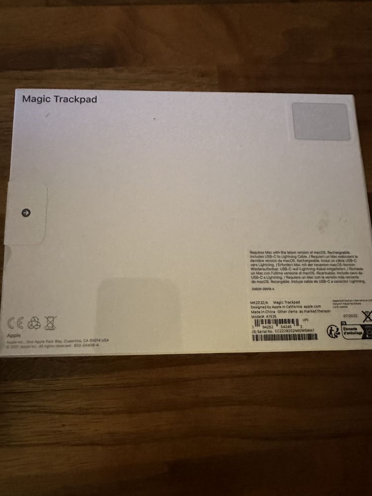 Gładzik Apple Magic Trackpad A1535 Biały Nowy