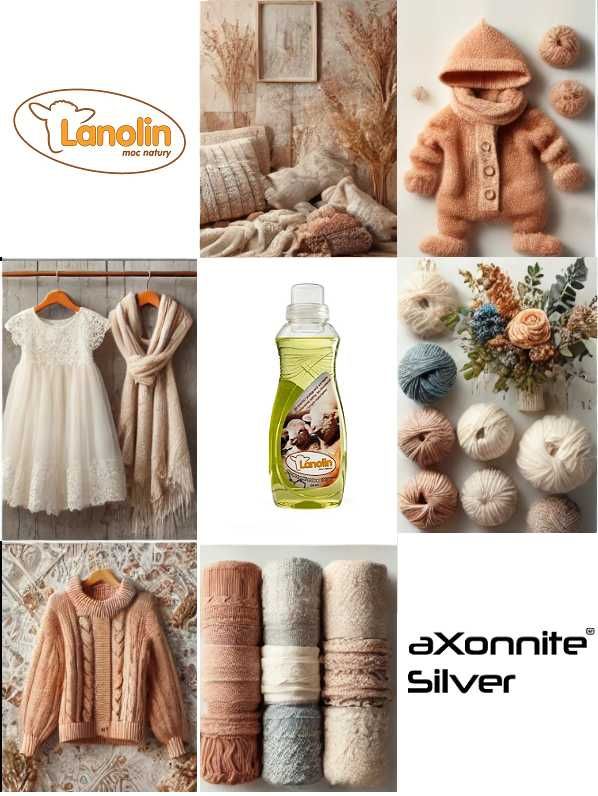 Płyn do prania wełny merino z lanoliną i nanosrebrem LANOLIN 500 ml