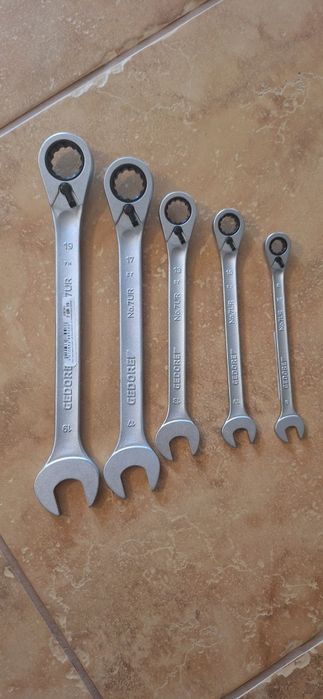 Gedore klucze płasko oczkowe z grzechotką