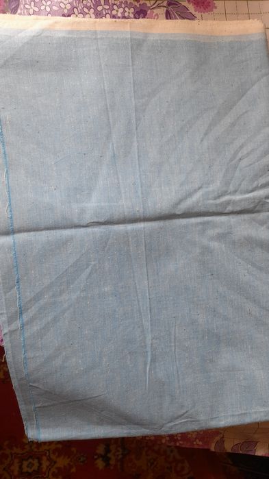 3 отреза ткани -тик разный