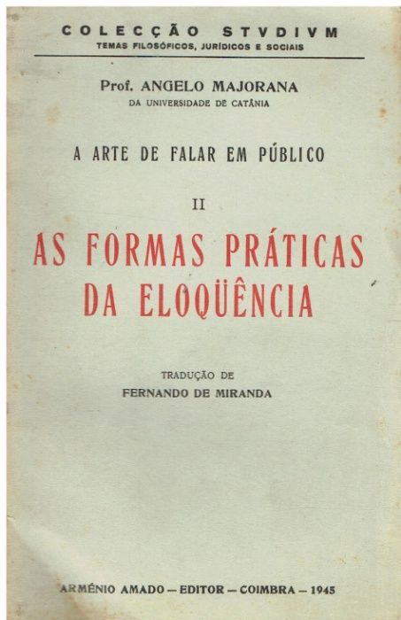 3528 As Formas Práticas da Eloquência por Angelo Majorana