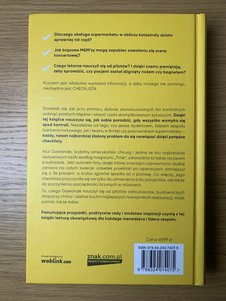 Potęga checklisty Atul Gawande