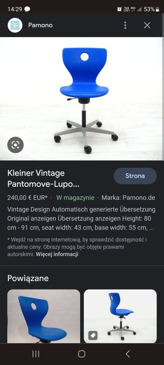 Krzesło obrotowe fotel biurowy