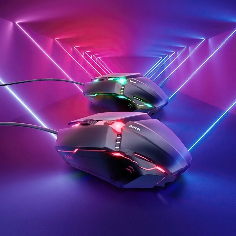 Игровая проводная клавиатура и мышка с RGB подсветкой Hoco GM18