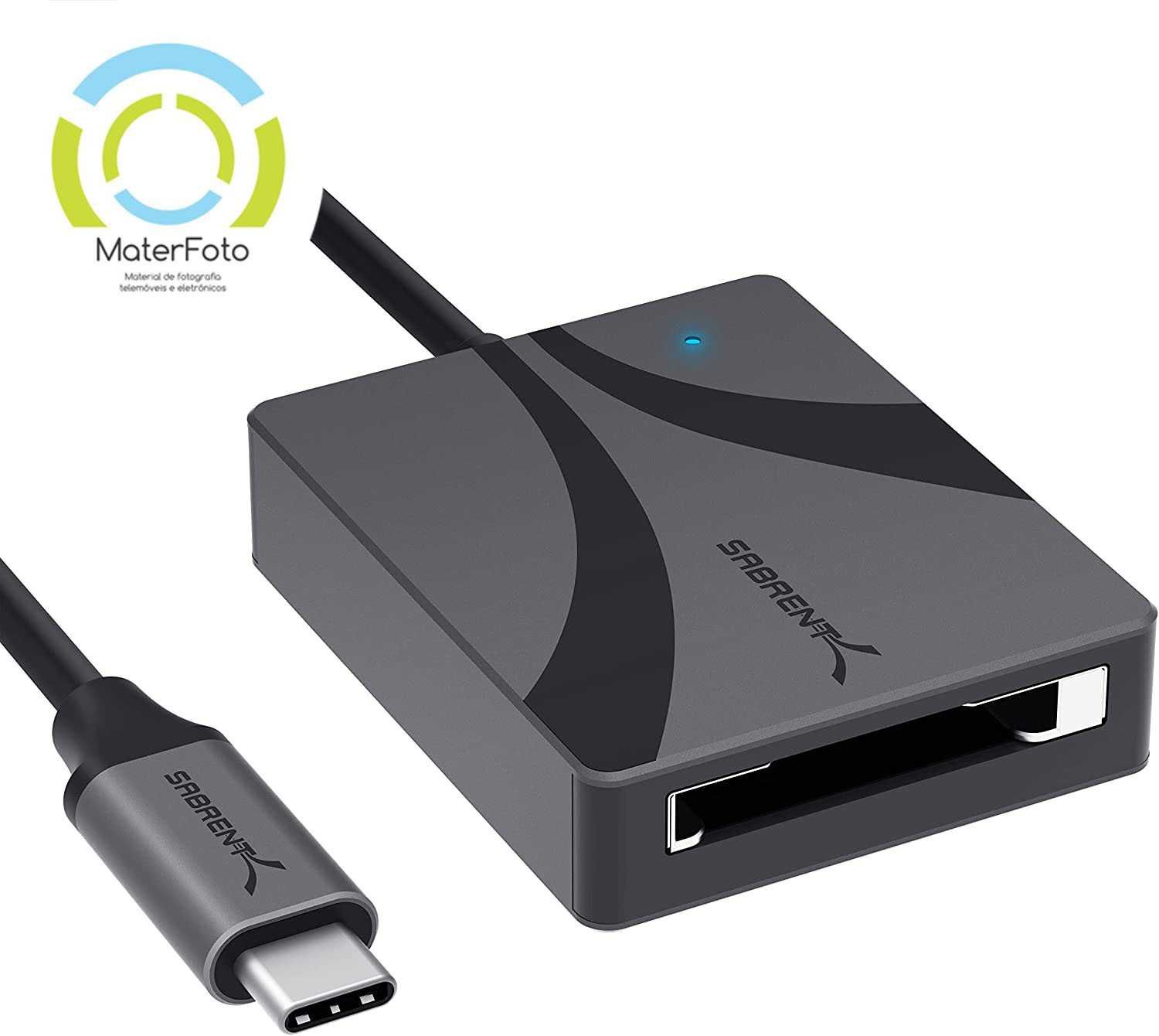 Leitor de cartões CFexpress tipo B com cabo USB-C  NOVO