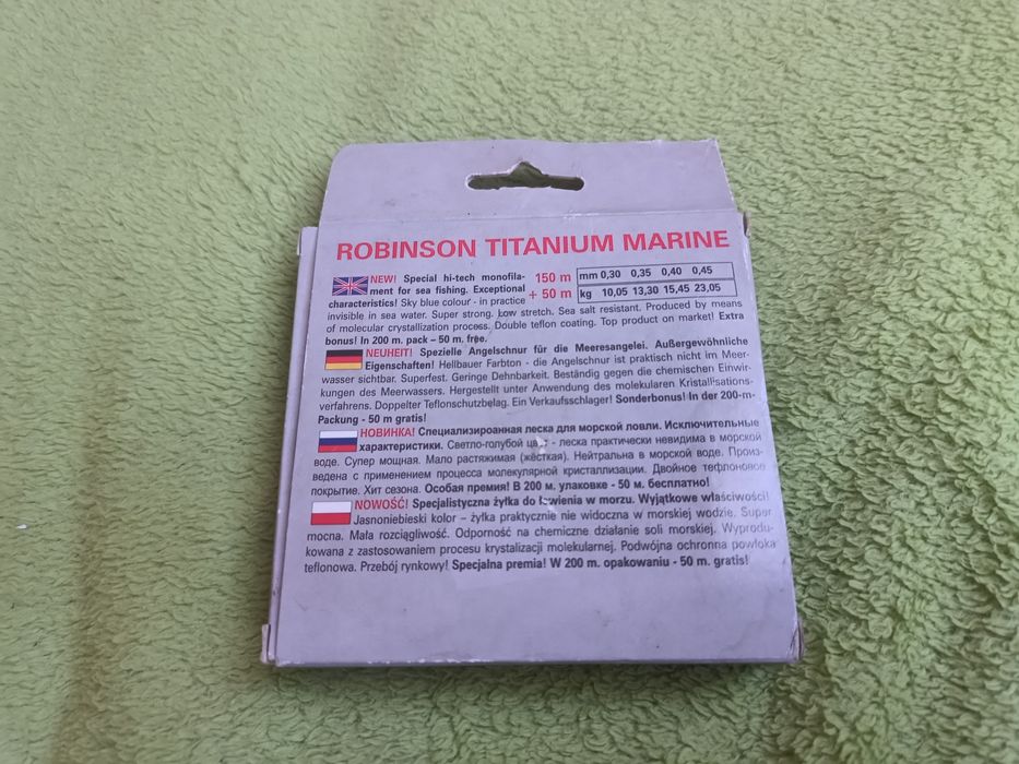 Żyłka do łowienia w morzu 0,50mm 23,05kg Robinson Titanium Marine