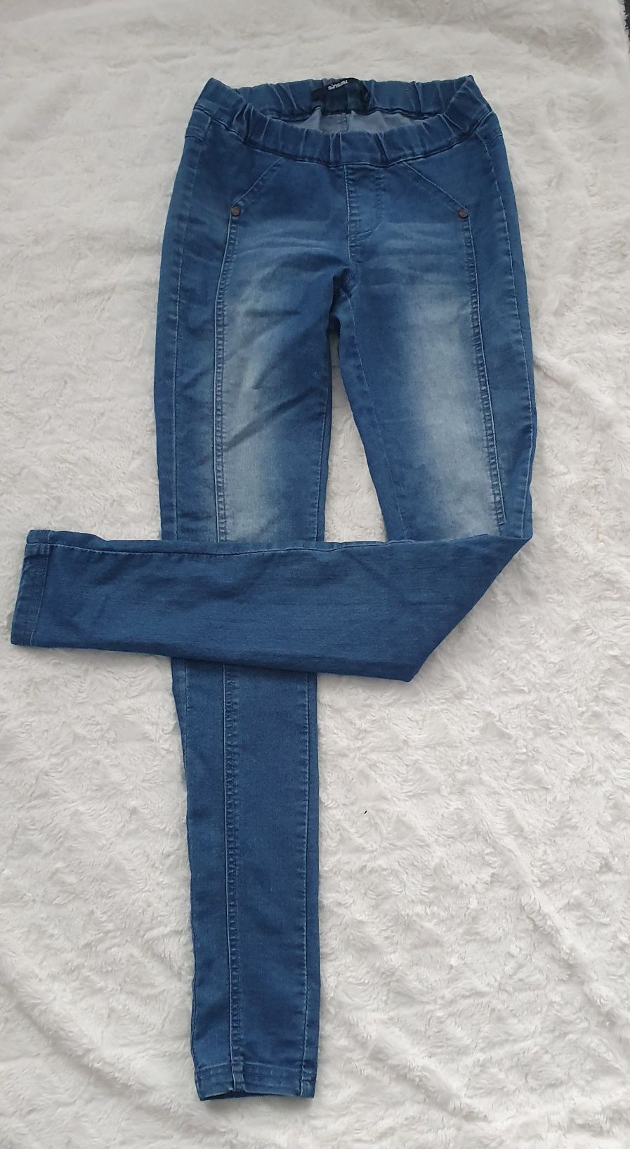 Spodnie damskie jeans Sinsay 34 XS slim fit gumka w pasie