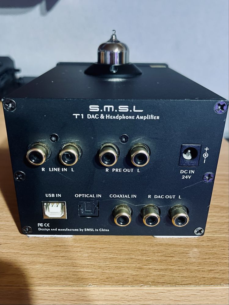 DAC i preamp lampowy SMSL T1 wzmacniacz słuchawkowy toslink