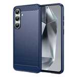 Etui Silikonowe Carbon Case Do Samsung Galaxy S24 Fe - Niebieskie