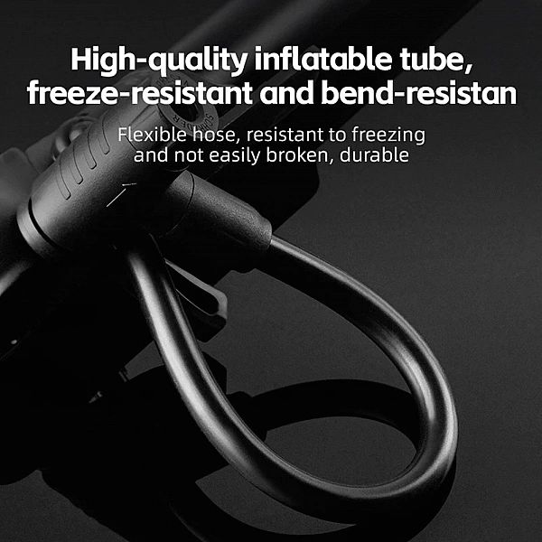 Pompka rowerowa Rockbros z manometrem - czarna