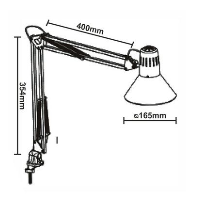 Настольна лампа трансформер Delux для маникюра кріплення на струбцині