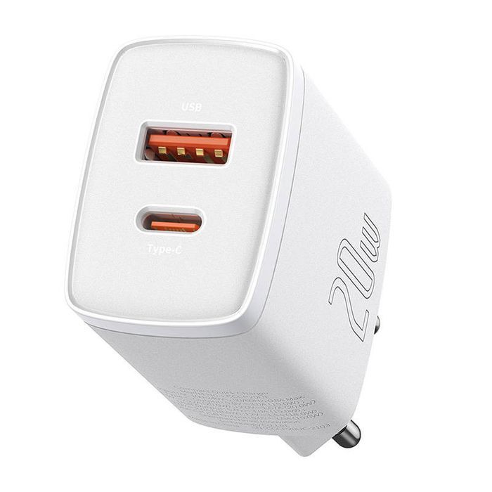 Ładowarka sieciowa Baseus Compact Quick Charger, USB, USB-C, 20W