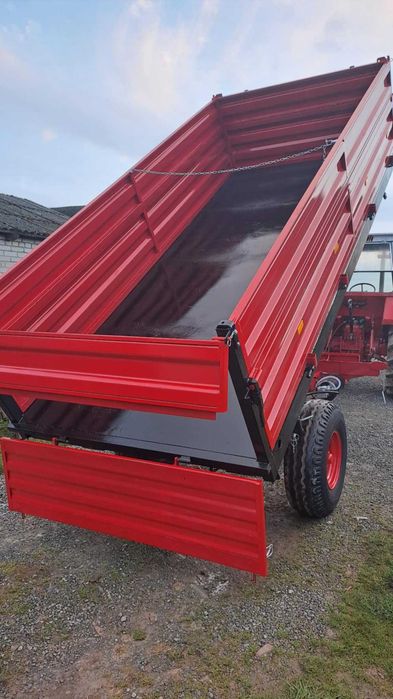 Przyczepa rolnicza wywrotka jednoosiowa wywrot 3 strony