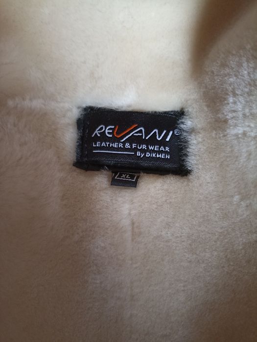 Шкіряна дублянка,косуха,авіатор,натуральне хутро,46р