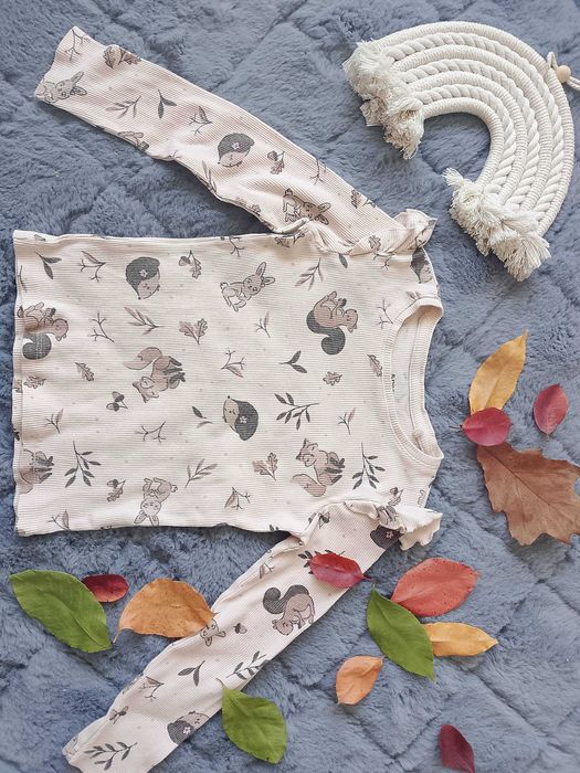 Bluzka z długim rękawem 110 Sinsay jesień wiewiórka