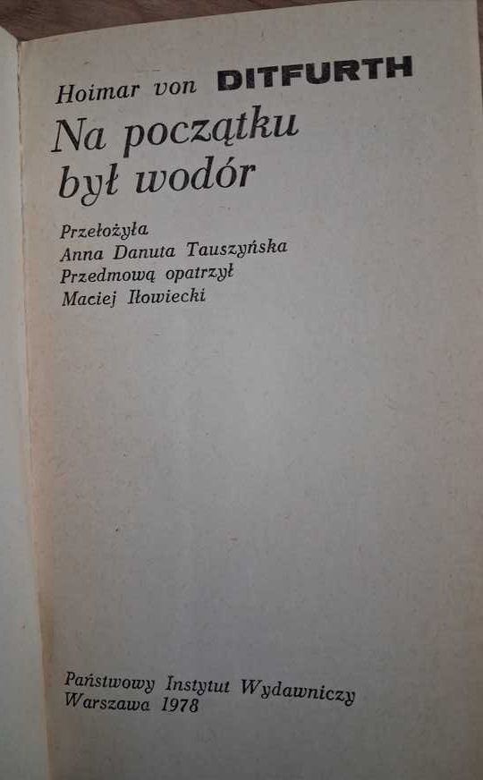 Hoimar Von Ditfurth zestaw 3 książek 1978