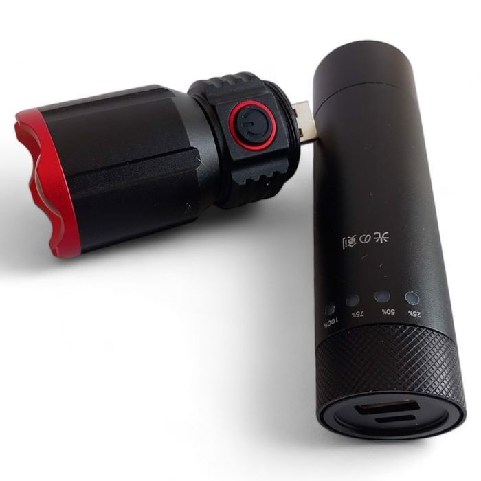 latarka led usb powerbank 200m
