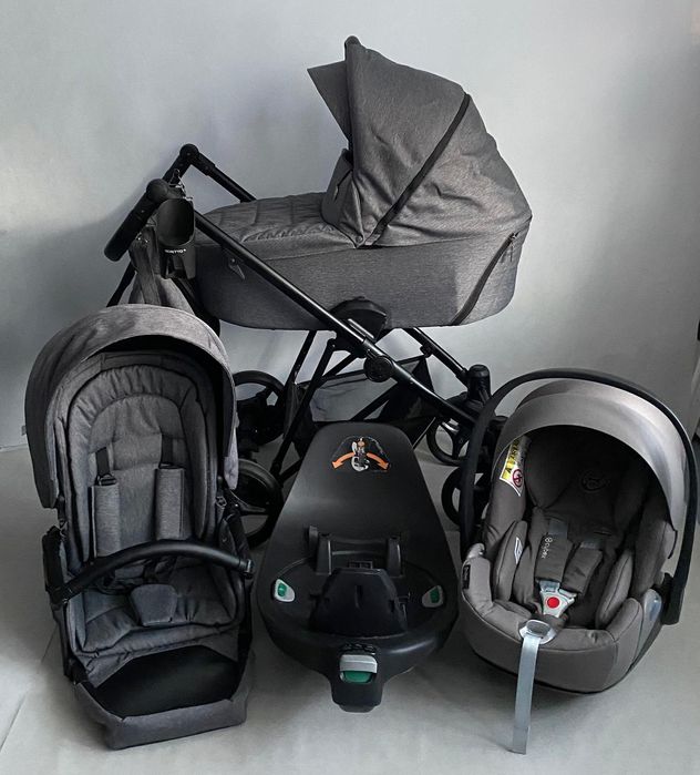 Wozek 4w1 Bebetto Yoddi/Cybex Cloud Z / Baza Cybex Z