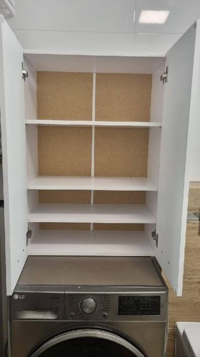 Szafka do łazienki - Biała - Połysk - 4 półki - NOWA