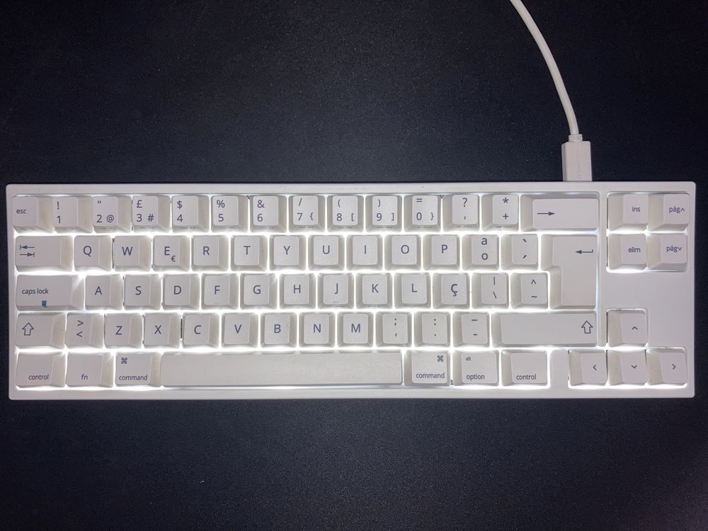 Teclado Varmilo x Ducky Miya Pro TKL MX Silent Red White LED 65%