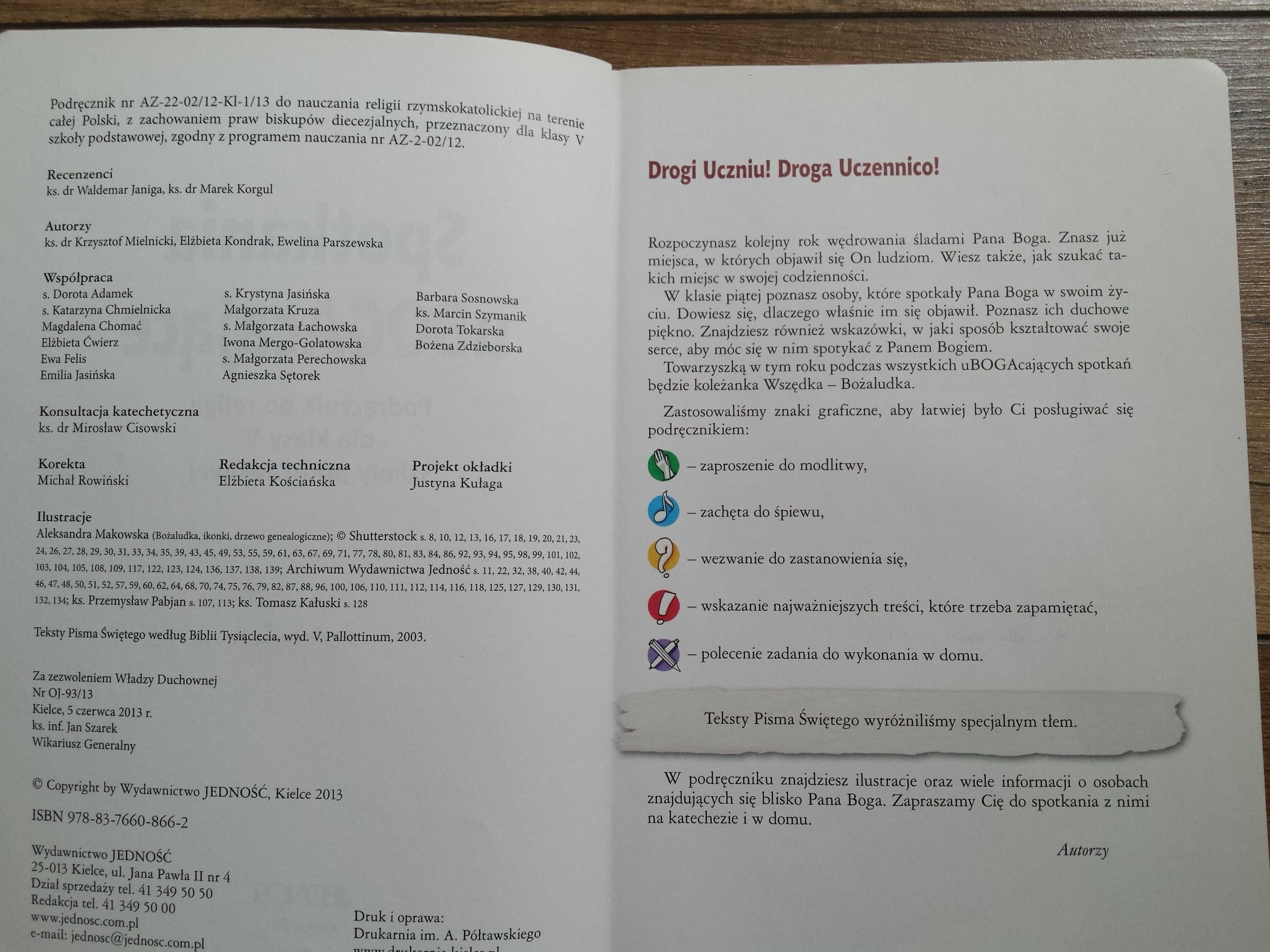 Religia klasa 5. Spotkania uBOGAcające. Podręcznik. Szkoła podstawowa.