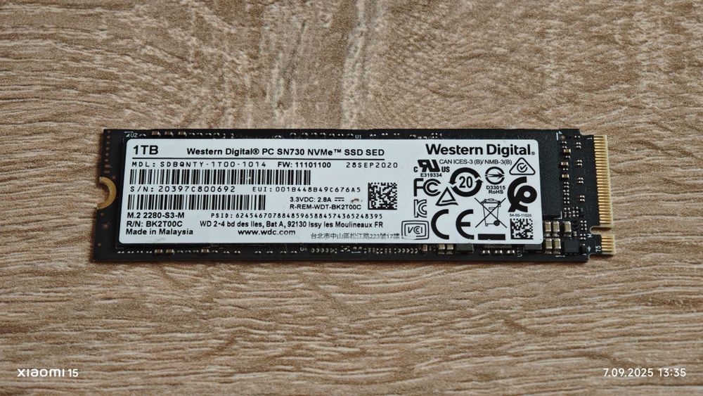 Dysk SSD nVme 1TB WD SN730 (SN750 OEM) Niemal NOWY