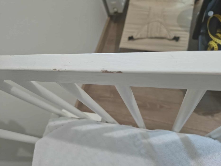 Łóżeczko dostawką jeżdżące, materac 90x40