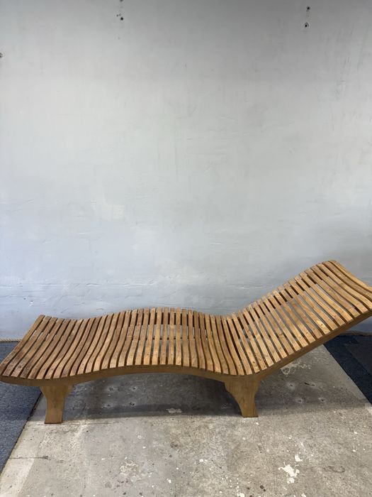 Leżak ogrodowy teak wood vintage drewno