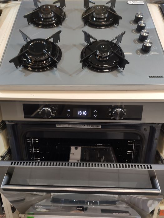 Варочная газовая поверхность+духовой электрический шкаф LUXELL Графит