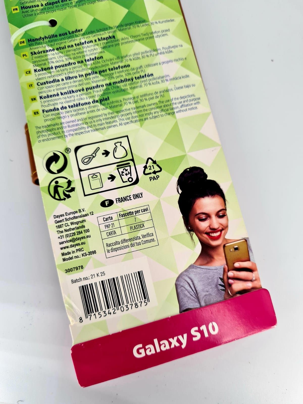 Nowe modne skórzane etui na telefon Samsung S10 brązowe
