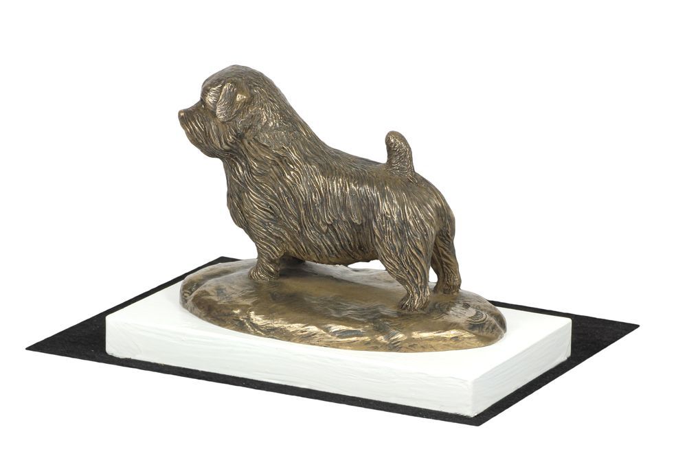 Norfolk Terrier statuetka na białym drewnie Art-Dog
