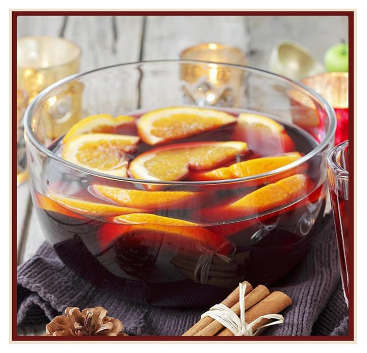 Zestaw do robienia ponczu grzańca 2,7l misa, szczypce, chochla, palnik