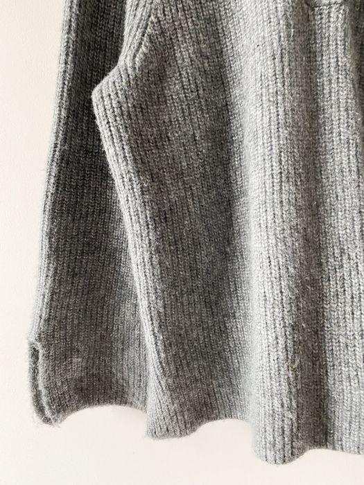 Zara szary rozpinany sweter szerokie rekawy