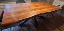 Stół drewniany akacja 200x76x100 z ofisem, loft, komunia, chrzest