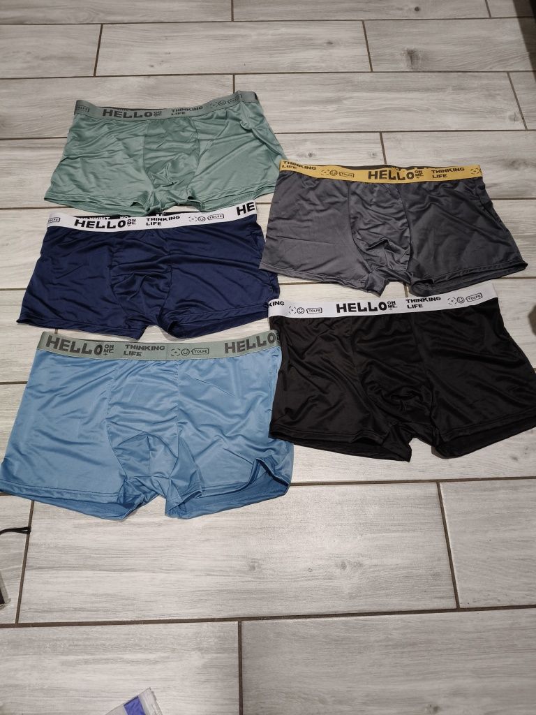 Bokserki męskie XXL 5 sztuk Nowe Materiał super