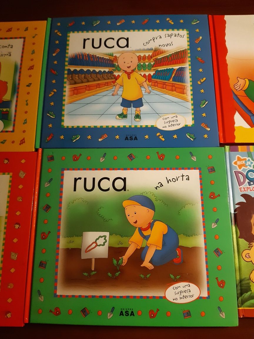 Livros Ruca, Dora, Docinho Morango e outros.