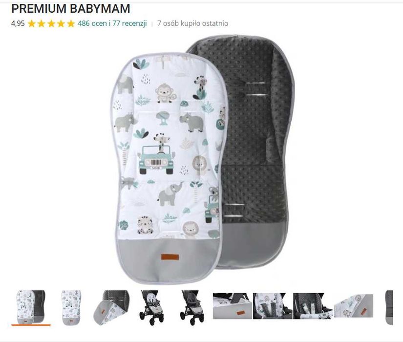 wkładka do spacerówki Baby Mam [motylek antywstrząsowy gratis]