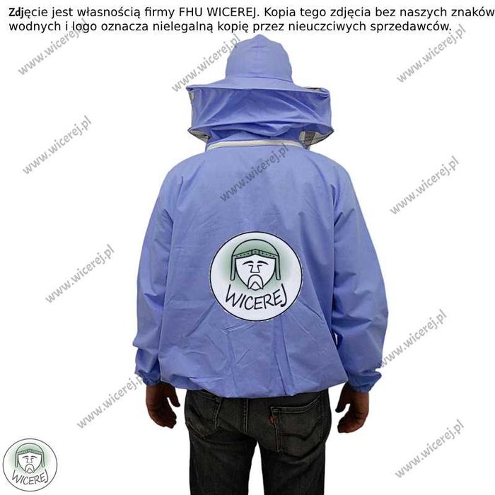Bluza Pszczelarska z zamkiem, z kapeluszem Bawełniana Rozmiar XL