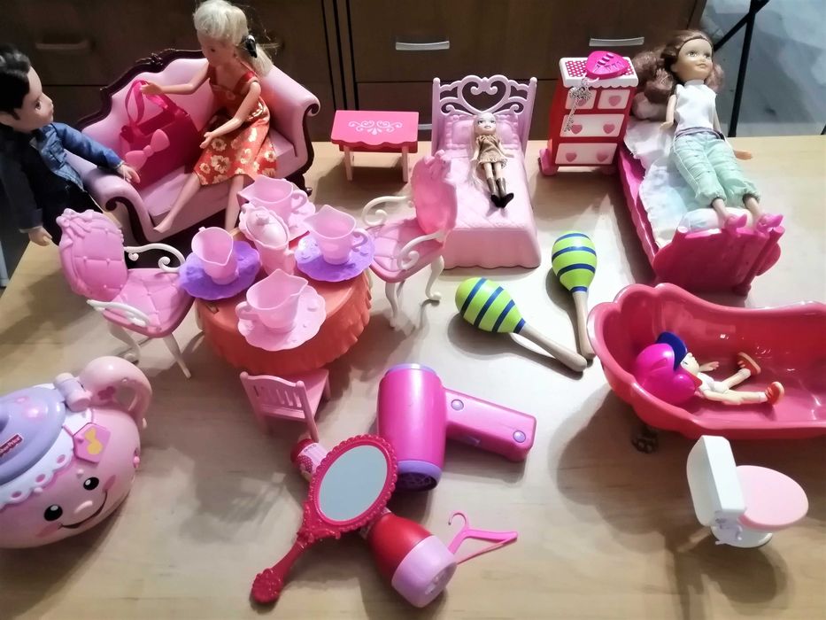 Zabawki Lalki, akcesoria, mebelki, czajnik interaktywny, inne dodatki