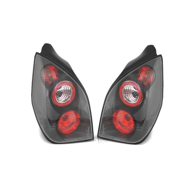 FAROLINS TRASEIROS CITROEN C2 03-10 LOOK LEXUS PRETO