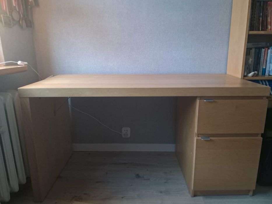 Biurko IKEA z szuflada i szafka