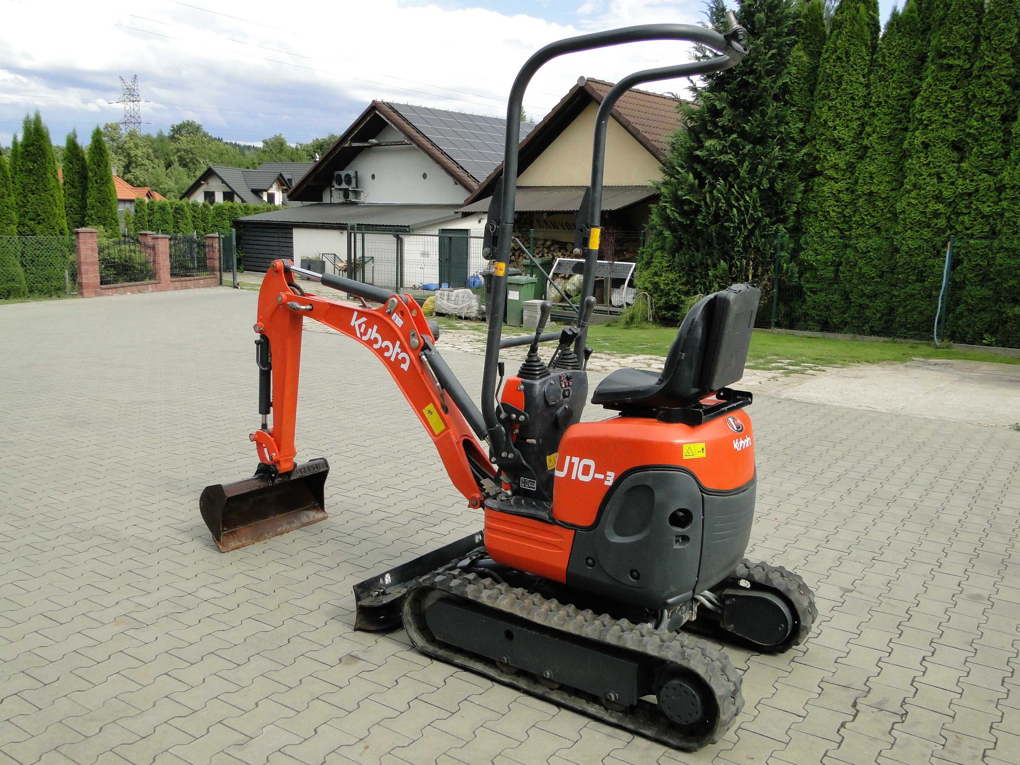 Minikoparka Koparka KUBOTA U10-3 rozsuwane gąsienice 2 jazdy 2018r