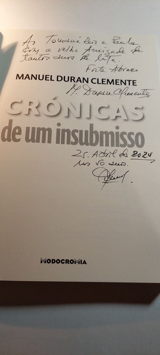 Crónicas de um Insubmisso - Manuel Duran Clemente (2024)
