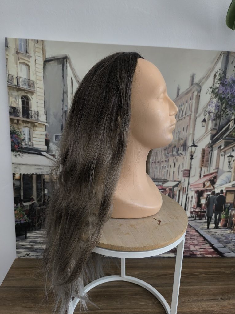 Peruka ciemny blond odrost fale nowa długa 75cm
