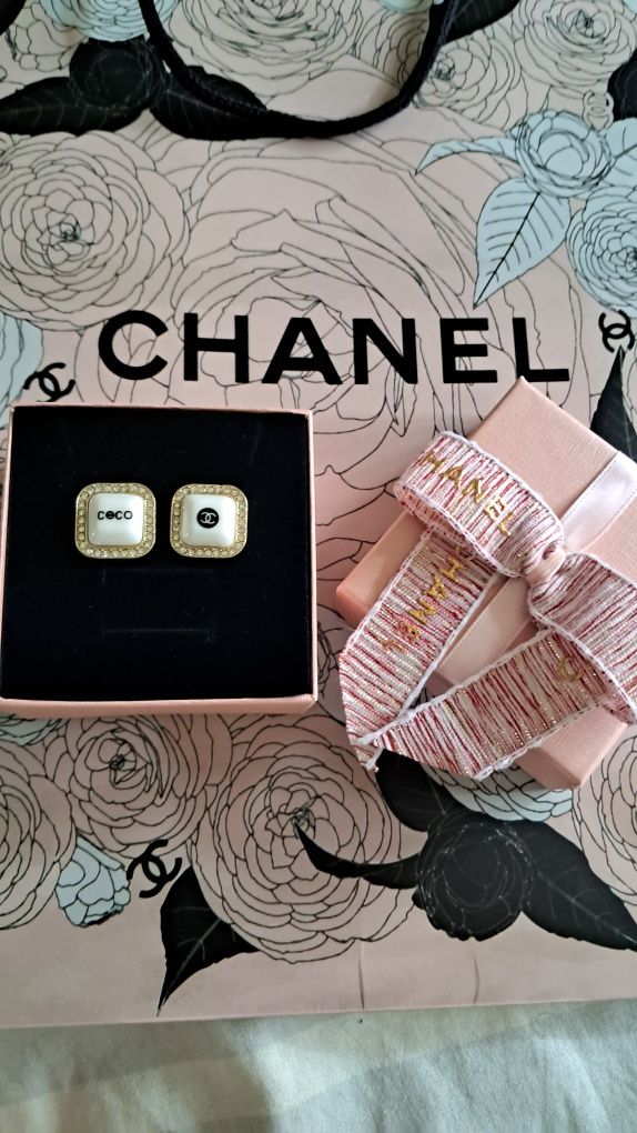 Chanel chance  серьги в подарок, брендовая подарочная упаковка