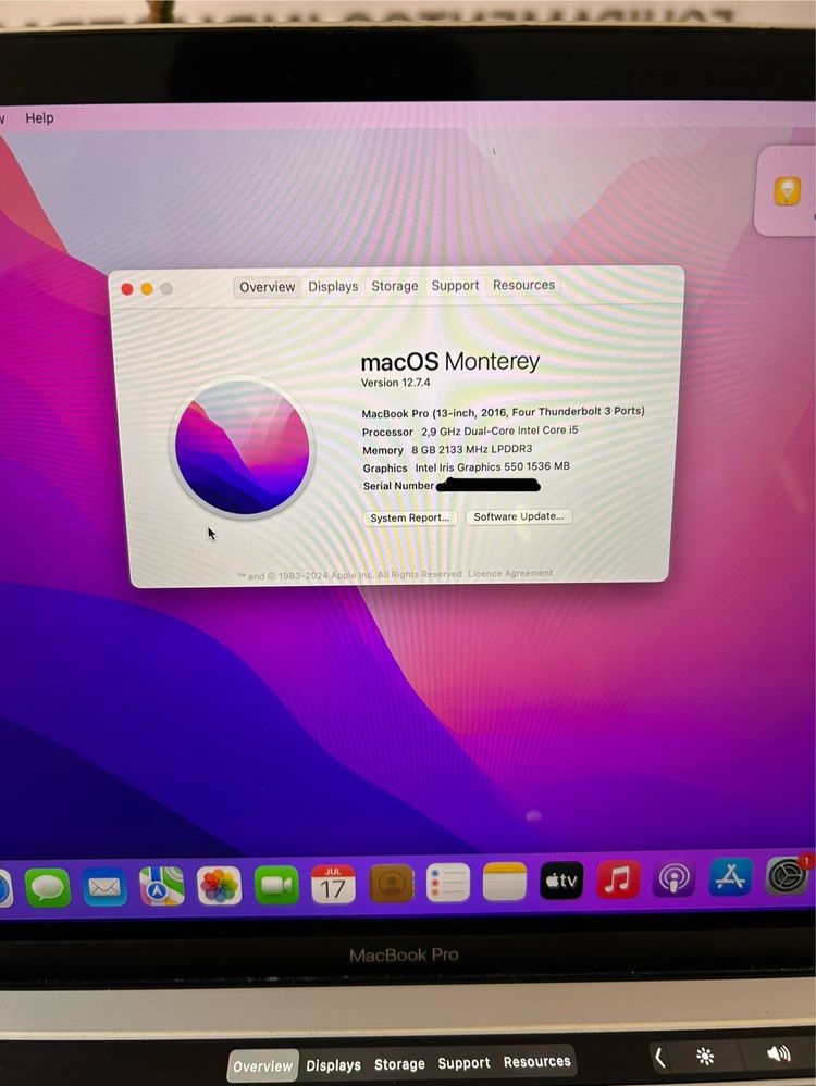 MacBook Pro 2016 Touch-Bar 500GB