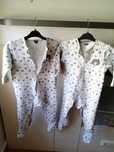 Dois babygrow/fatos quentes e fofos para o inverno kiabi