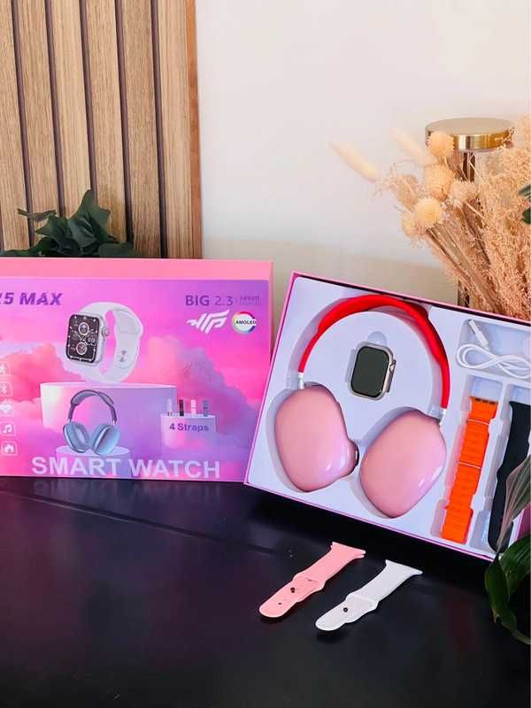 Smartwatch & Headphones c/ 4 fivelas